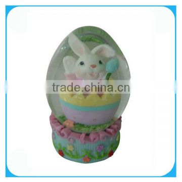 Easter rabbit snow globes