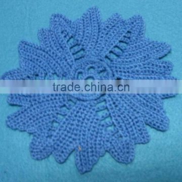 crochet cotton flower patches for clothes