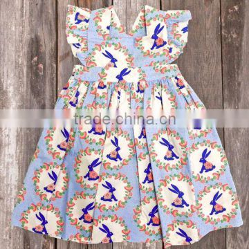 2017 Spring New Arrive Girls Easter Bunny Cute Dress Kids Holiday Play Dress