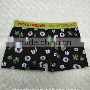 Fancy flower printed man underwear boxer shorts