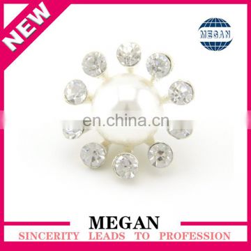 Noble pearl covers rhinestone button for wedding decoration