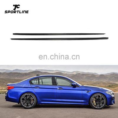 JC Sportline Carbon Fiber F90 M5 Car Side Skirts for BMW G30 G31 G38 520i 530i 540i M Sport 17-19