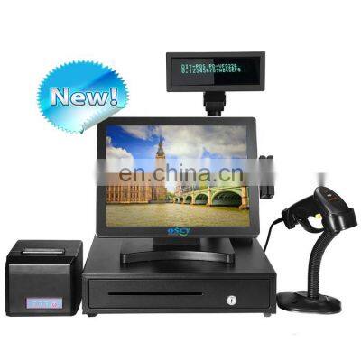 15 inch Electronic Dual Screen  Touch Banking  Grocery Square Window Pos System
