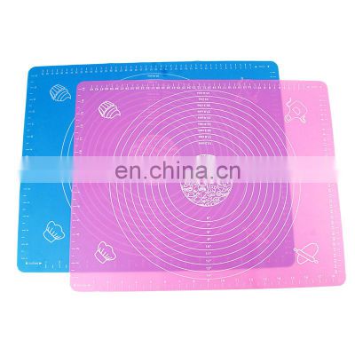Silicone Baking Mat For Pastry Rolling Dough With Measurements BPA Free Non Stick And Non Slip Blue Table Sheet for Bake Pizza
