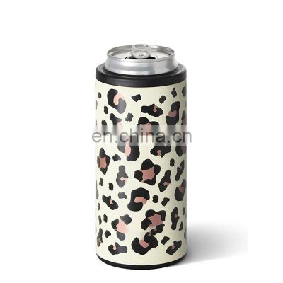 12oz custom glitter double wall insulated blank sublimation beer can cooler