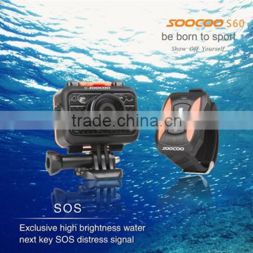 NOVATEK 96655 Chipset 60M Waterproof FULL HD 1080P WiFi Action Camera SooCoo S60 with 10M Waterproof 2.4GHz RF Remote Controller