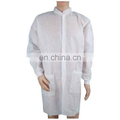 Nonwoven Disposable White Lab Coat