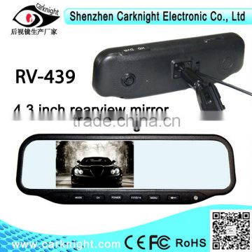 4.3 inch Rearview mirror Driving video record Automotive security parts with reverse camera