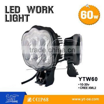 6'' black/chorm 60w led work light IP68 10-30V