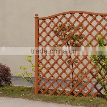 beautiful wooden garden fence with trellis