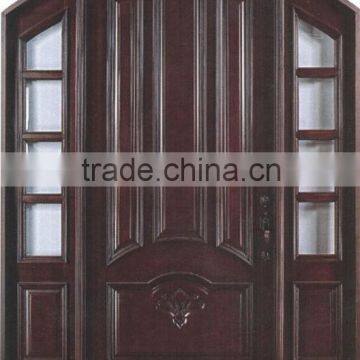 Arch Wooden French Doors Design With Glass Side Lite DJ-S8428MCAST