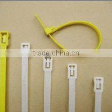 Direct selling self-locking 8*200 PA66 Releasible Cable Ties/plastic binding ties