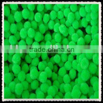 factory supply grass green 3cm diameter mini pompons for christmas decoration