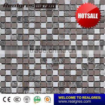 Factory in Foshan China Best sell natural stone mixed glass mosaic tiles