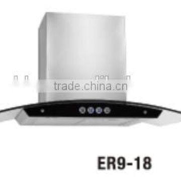 ER9-18 classic lamp kitchen aluminium extractor fan range hood in guangdong