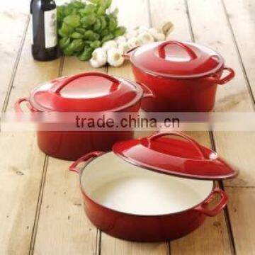 suppy cast iron enamel stock pots