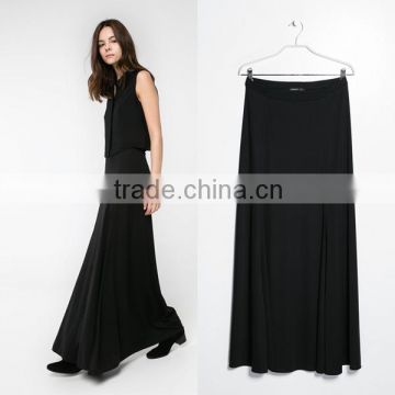 Fashion black long skirt latest design stretch woman long gypsy skirts
