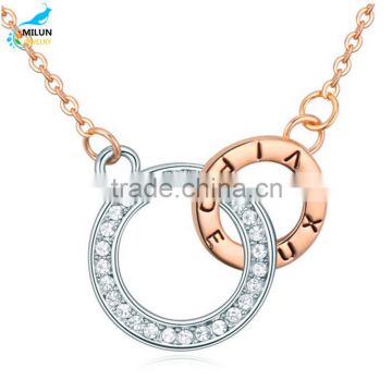 Valentine's day necklace latest design high quality pendant crystal necklace
