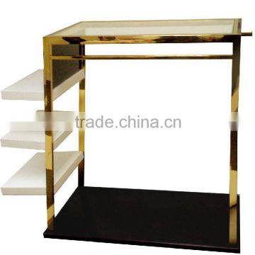 Titanium plating display stand for cloting and shoes