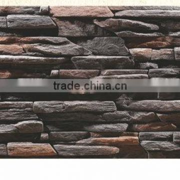 guangzhou foshan artificial stone wall cladding grey stone fireplace