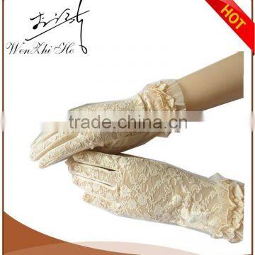 Beige Color Ladies Feast Dress Gloves Party Dress Gloves 2016 Summer New