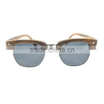 Semi-rimless Wood Sunglasses Customized design Glasses Wooden Bamboo handmade