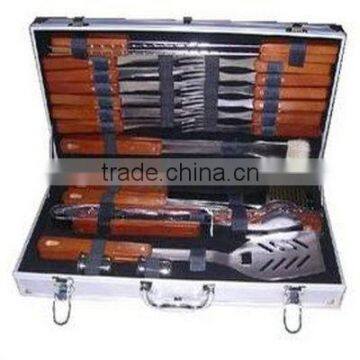 Outdoor Kitchen Tools Set BBQ Accessories with Aluminum Box BBQ-24M-01