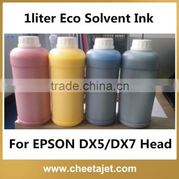 Perfect Quality 1liter Eco Inkjet Ink for Eco Solvent Printer with DX5 Print Head