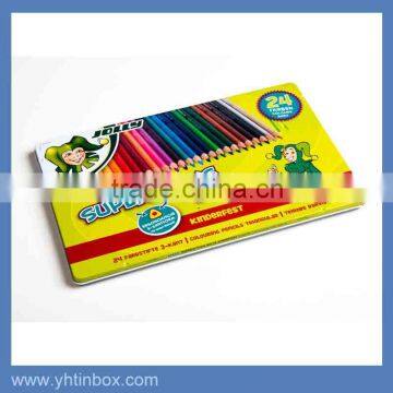 rectangle empty pencil tin box from tin can manufacturer