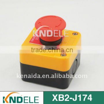 Red Sign Emergency Stop Push Button lock electrical control box
