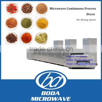 Spice and condiment industrial microwave dryer