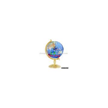 Cambridge blue MOP globe with enbowed golden base