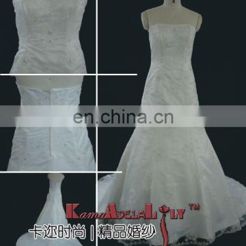 EB716 Fitness A line shinny sequins Wedding dress fishtail evening dress