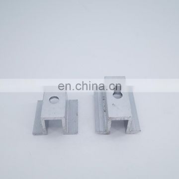Aluminum PV system Solar Panel Mounting brackets accessories Adjustable solar end clamp solar Mid Clamp