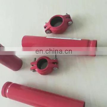 A53 2'' red power coated grooved  Fire Fighting  seamless steel Pipe