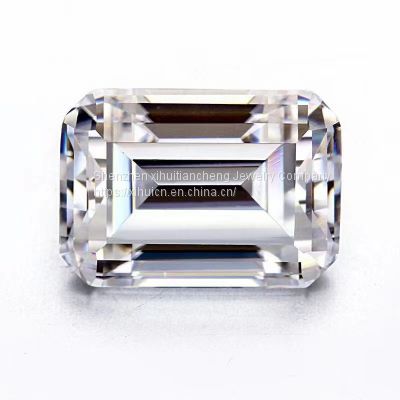 Wholesale Moissanite DF Colorless Simulated Diamond Loose Stone Emerald Brilliant Cut Excellent Cutting VVS Clarity for Jewelry Making