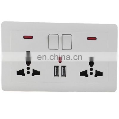 British standard socket type 146 dual multifunctional British standard with dual USB charging household electrical wall switch s