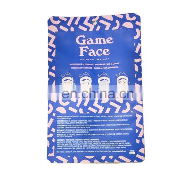 Shaped Printed Laminated aluminium foil roll facial hand neck foot ma-sk cosmetic packaging bag