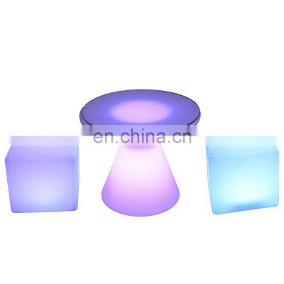 tub party glow led bar furniture cube chair cocktail table led furniture for event party