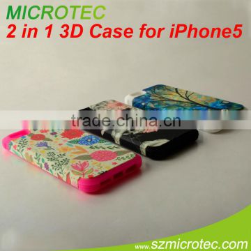 3D sublimation magnetic flip case for iphone 5