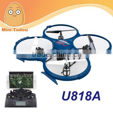 Minitudou Drone Hot Sell UFO U818A Upgrade Wifi Camera RC Aircraft Phone Remote Control 2.4G RTF Quadcopter U818A-Wifi