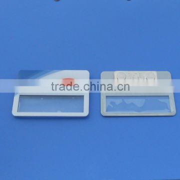 custom cheap blue metal name plate sticker