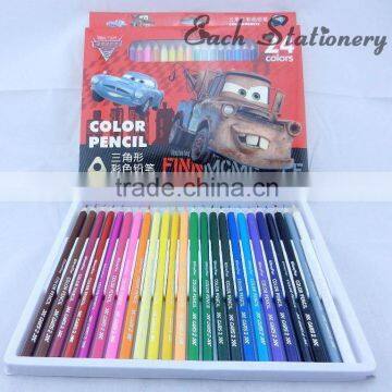 Hot Sales 7" 24 pcs Sharpened multi jumbo color Pencil pack