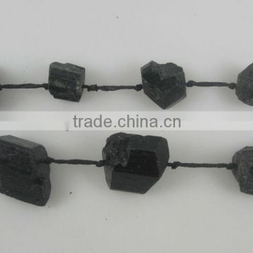 wholesale gemstone row stone black tourmaline stone natural black tourmaline