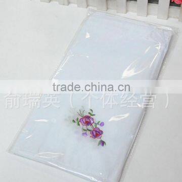 white cotton embroidered cheap handkerchief