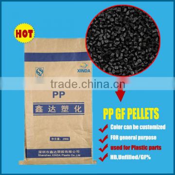 Black color Reinforced Polypropylene plastic granules , PP plastic granules