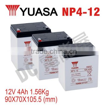 Yuasa NP4-12 BATTERY 12Volt 4amp sealed lead-acid battery