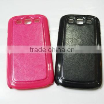 PC Case with Leather cover for samsung galaxy S4/i9500