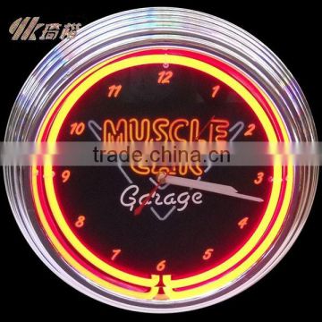 new style! beautiful neon wall clock design support