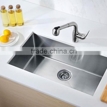 Modern Kitchen Desing Undermount Single Bowl Handmade Stainless Steel Kitchen Sink For America